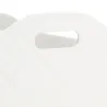 Corbeille porte-revues en simili matelassé blanc