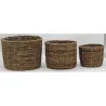 Cache-pots en osier brut (lot de 3)