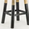 Tabouret haut rond en teck massif Arden