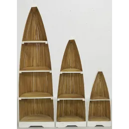 Étagère en acajou Barque