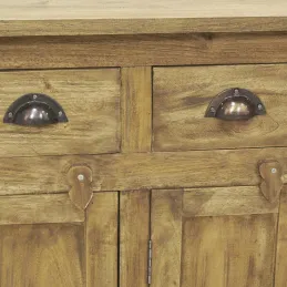Bahut en acajou naturel antique