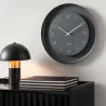 Horloge murale en métal Dual Disc