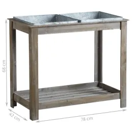 Potager surélevé en bois et métal (Lot de 2)