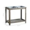 Potager surélevé en bois et métal (Lot de 2)