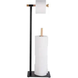 Support à papier toilette en métal et bambou Accent