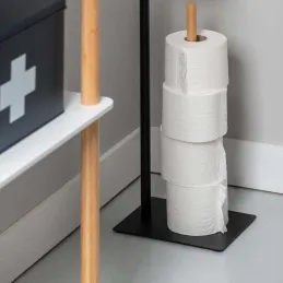 Support à papier toilette en métal et bambou Accent