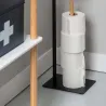 Support à papier toilette en métal et bambou Accent
