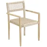 Fauteuil en teck et cannage synthétique BAIA (Lot de 2)