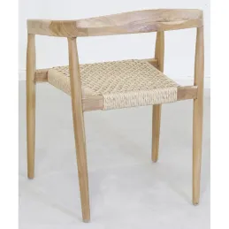 Fauteuil en teck et cannage synthétique BAIA (Lot de 2)