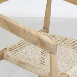 Fauteuil en teck et cannage synthétique BAIA (Lot de 2)