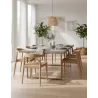 Fauteuil en teck et cannage synthétique BAIA (Lot de 2)