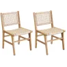 Chaise en teck naturel BAIA (Lot de 2)