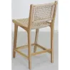 Tabouret bar en teck naturel et cannage BAIA (Lot de 2)
