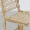 Tabouret bar en teck naturel et cannage BAIA (Lot de 2)