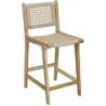 Tabouret de bar en teck naturel BAIA (Lot de 2)