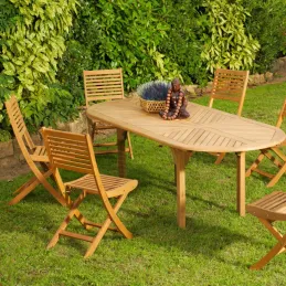 Chaises en eucalyptus Saturne