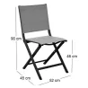 Chaise jardin pliante en aluminium Thema