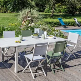 Chaise jardin pliante en aluminium Thema