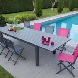 Chaise jardin pliante en aluminium Elegance