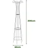 Treilli en acier 50 x 200 cm Obelisk