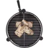 Brasero en métal avec grille de cuisson intégrée