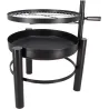 Brasero en métal avec grille de cuisson intégrée