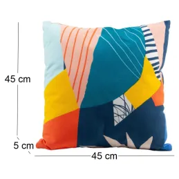 Coussin en coton imprimé 45 x 45 cm
