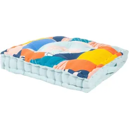 Coussin de sol en coton 60 x 60 x 12 cm
