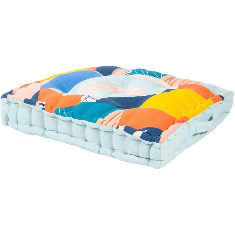 Coussin de sol en coton 60 x 60 x 12 cm
