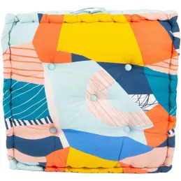Coussin de sol en coton 60 x 60 x 12 cm
