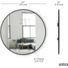 Miroir rond 94 cm Hub