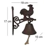 Cloche carillon fonte Coq 19 x 10 x 17 cm