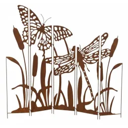 Silhouette décorative papillon et libellule 138 x 1 x 135 cm