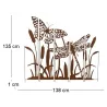 Silhouette décorative papillon et libellule 138 x 1 x 135 cm