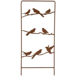 Treillage décoratif en fer oiseaux 15 x 1 x 38 cm