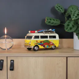 Van décoratif en métal Flower power