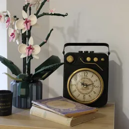 Horloge à poser vintage tourne disque