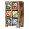 Petit meuble de rangement 6 tiroirs colorés