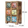 Petit meuble de rangement 6 tiroirs colorés