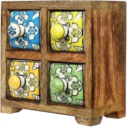 Petit meuble de rangement 4 tiroirs colorés