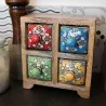 Petit meuble de rangement 4 tiroirs colorés