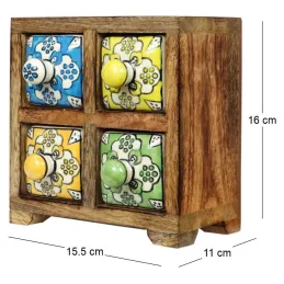 Petit meuble de rangement 4 tiroirs colorés
