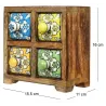 Petit meuble de rangement 4 tiroirs colorés
