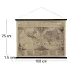Toile décorative Mappemonde 100 x 75 cm