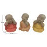 Bouddha décoratif voit entend et parle Pastel (Lot de 3)