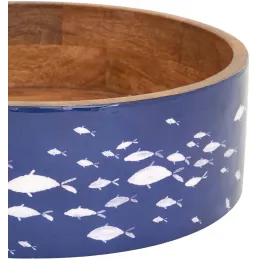 Saladier en bois émaillé Poissons