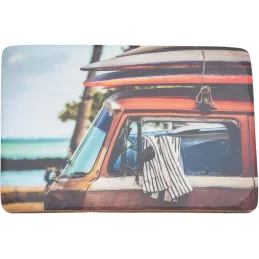 Décoration murale ou à poser en bois émaillé Surf