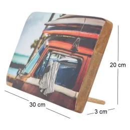 Décoration murale ou à poser en bois émaillé Surf