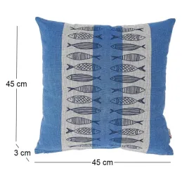 Coussin en coton Sea 45 x 45 cm