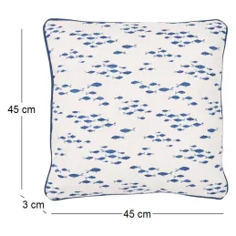 Coussin en coton Sea 45 x 45 cm